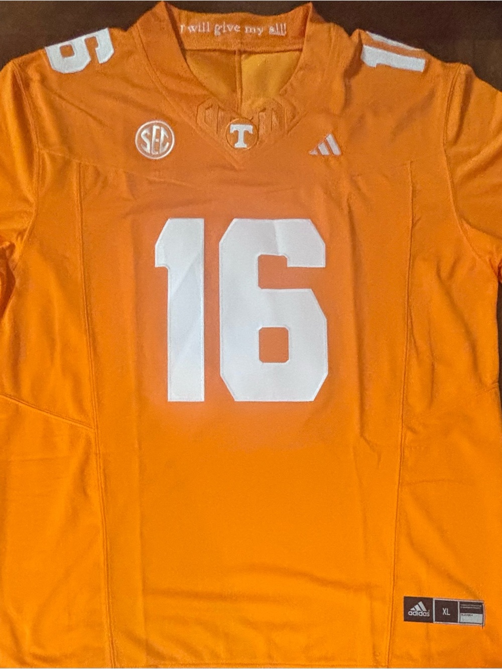 University of Tennessee Peyton Manning Orange #16 Adult XL Jersey NWT